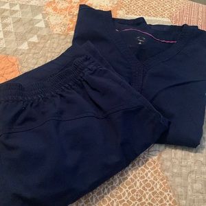 Healing Hands Navy scrub set